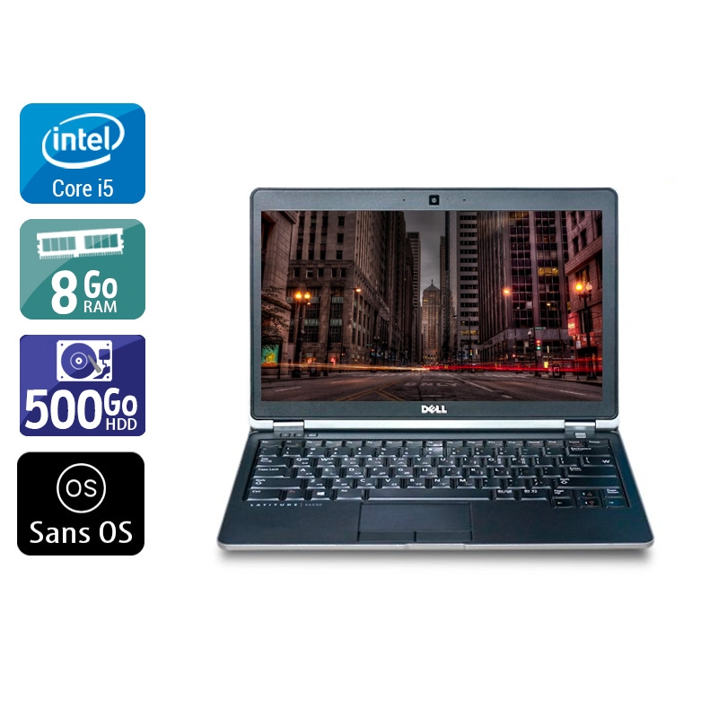 Dell Latitude e6220 12,5" i5  - 8Go RAM 500Go HDD Sans OS
