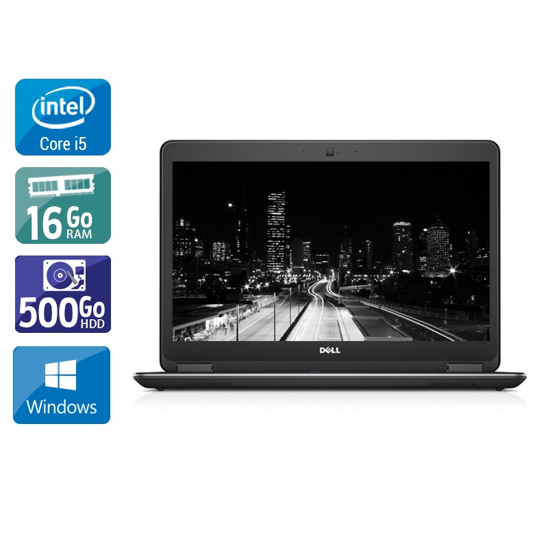 Dell Latitude e7440 13,3" i5  - 16Go RAM 500Go HDD Windows 10