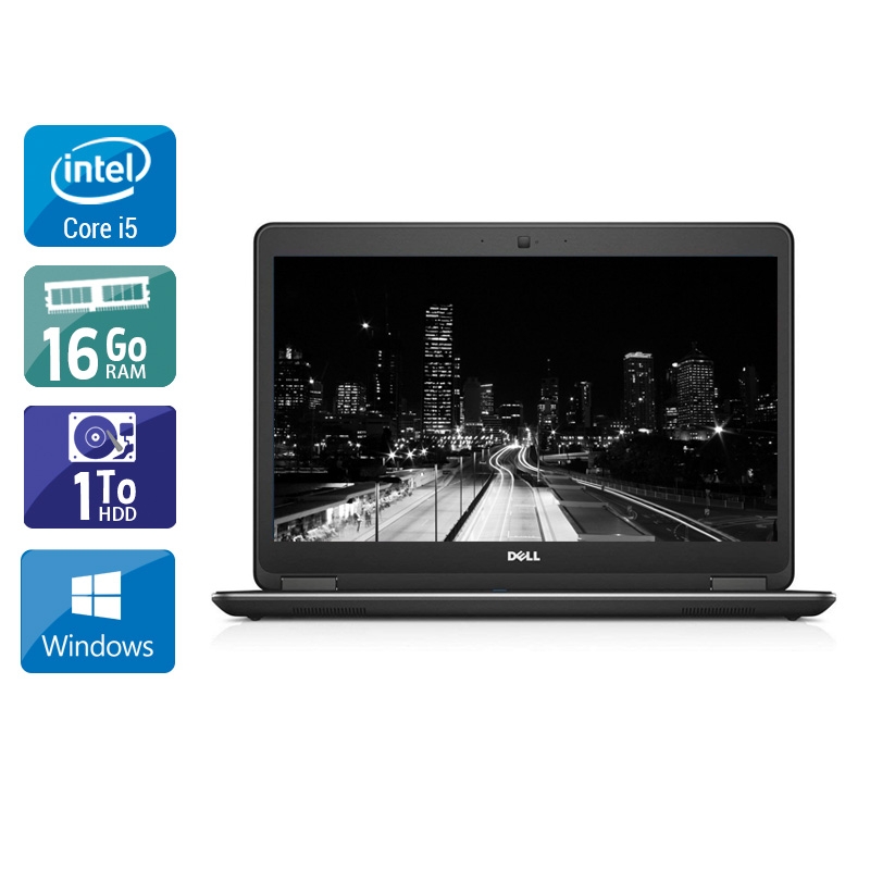 Dell Latitude e7440 13,3" i5  - 16Go RAM 1To HDD Windows 10