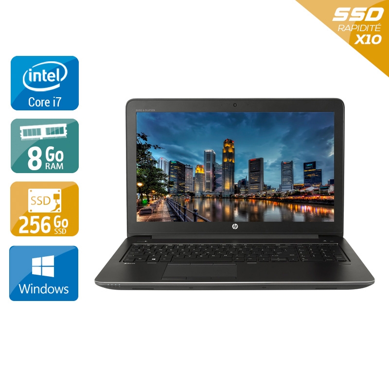 HP ZBook 15 G3 15,5" i7 Gen 6  - 8Go RAM 256Go SSD Windows 10