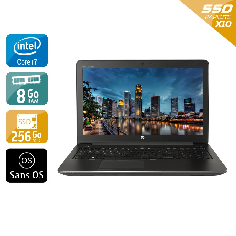 HP ZBook 15 G3 15,5" i7 Gen 6  - 8Go RAM 256Go SSD Sans OS