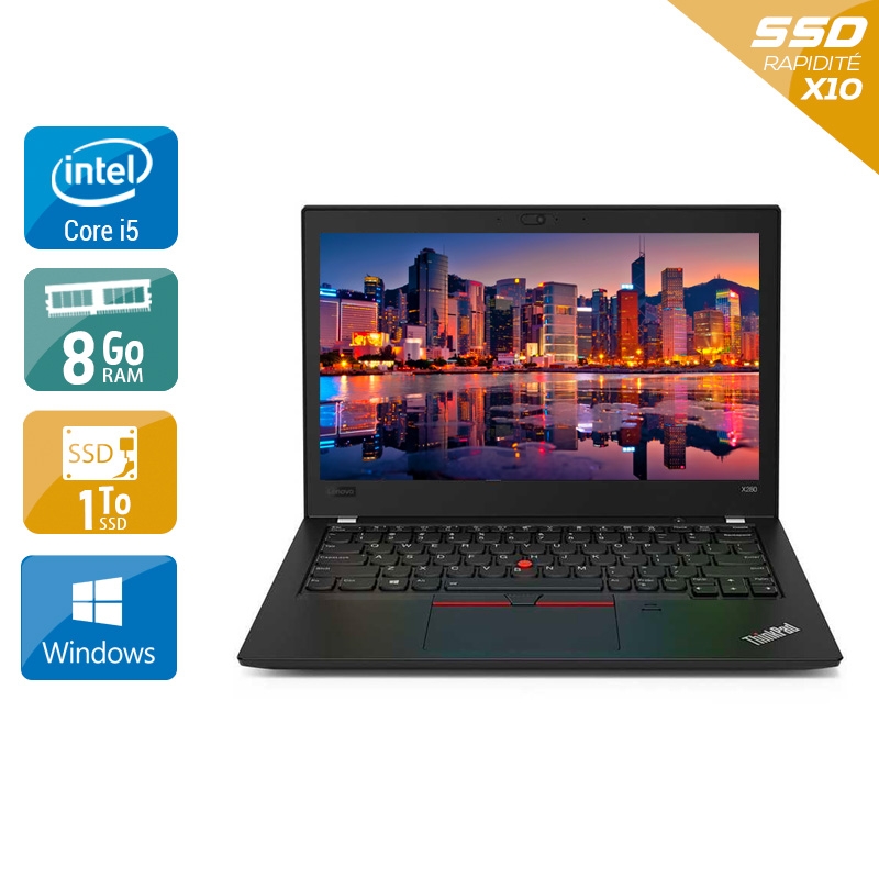 Lenovo ThinkPad x280 12,5" i5 Gen 8  - 8Go RAM 1To SSD Windows 10
