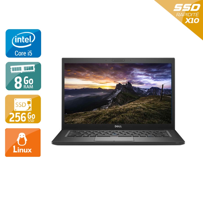 Dell Latitude 7280 12,5" i5 Gen 6 - 8Go RAM 256Go SSD Linux