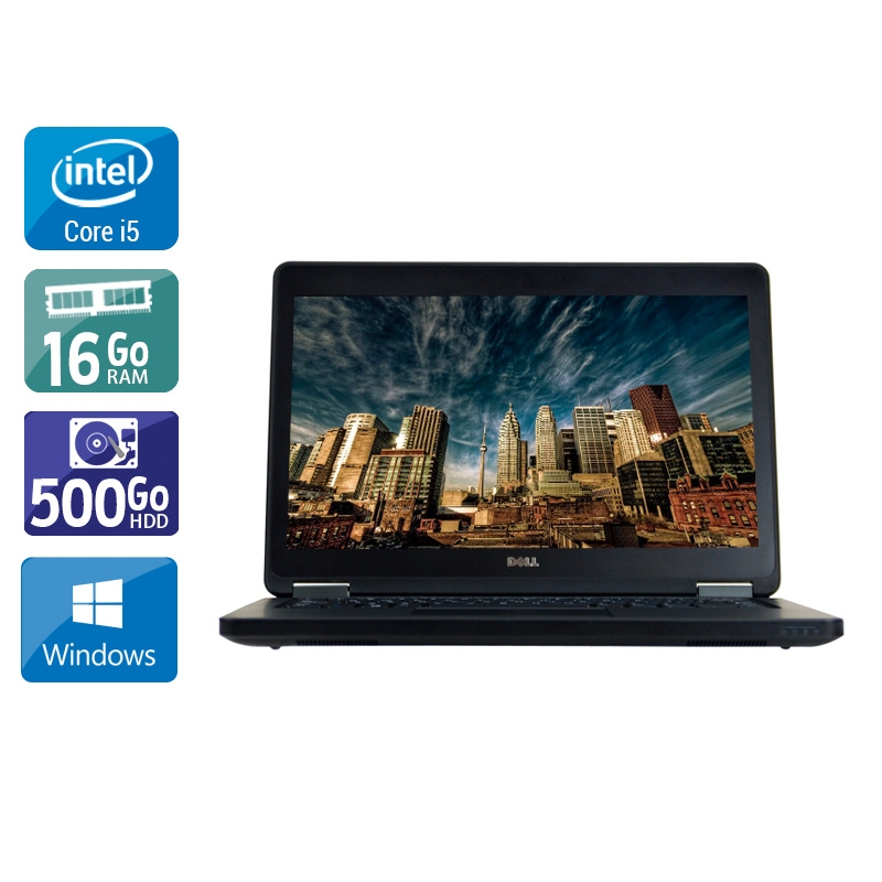 Dell Latitude e5250 12,5" i5 - 16Go RAM 500Go HDD Windows 10