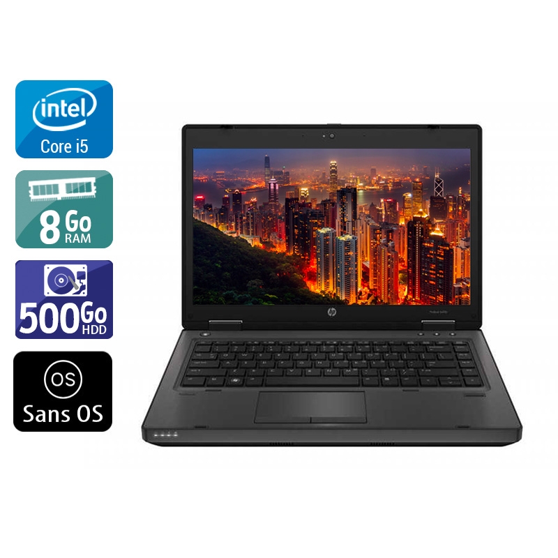 HP ProBook 6470b 14" i5  - 8Go RAM 500Go HDD Sans OS