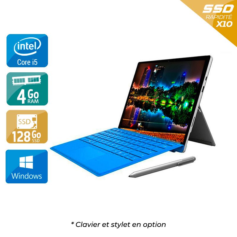 Microsoft Surface Pro 4 12,3" i5 Gen 6 4Go RAM 128Go SSD Windows 10