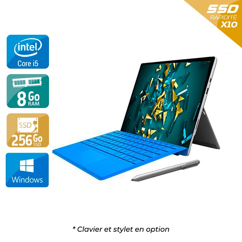 Microsoft Surface Pro 4 12,3" i5 Gen 6 8Go RAM 256Go SSD Windows 10