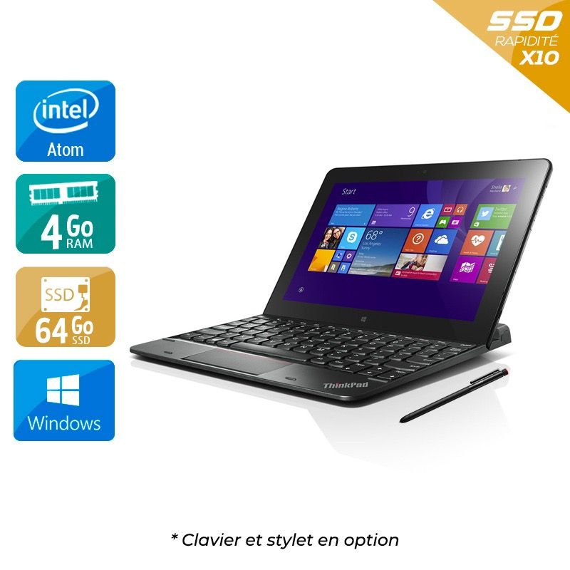 Lenovo ThinkPad 10 10,1" Atom 4Go RAM 64Go SSD Windows 10