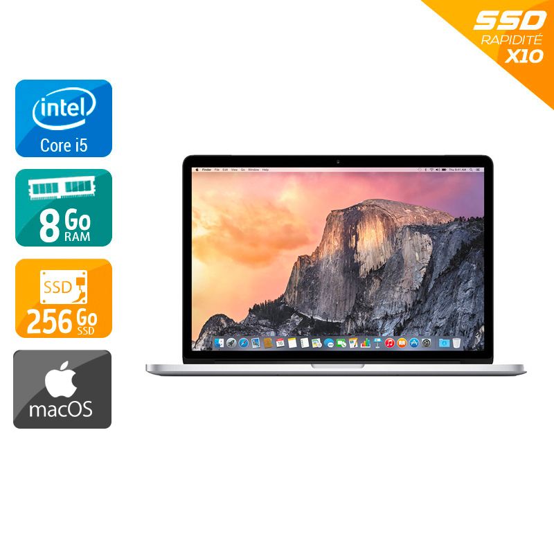 Apple MacBook Pro Retina 13" Début 2015 Core i5 2,7 Ghz 8Go RAM 256Go SSD