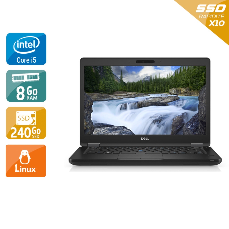 Dell Latitude 5490 i5 Gen 7 - 8Go RAM 240Go SSD Linux