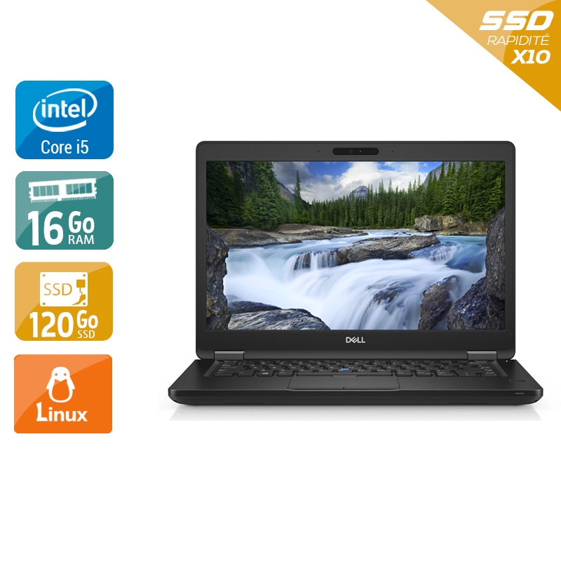 Dell Latitude 5490 i5 Gen 7 - 16Go RAM 120Go SSD Linux