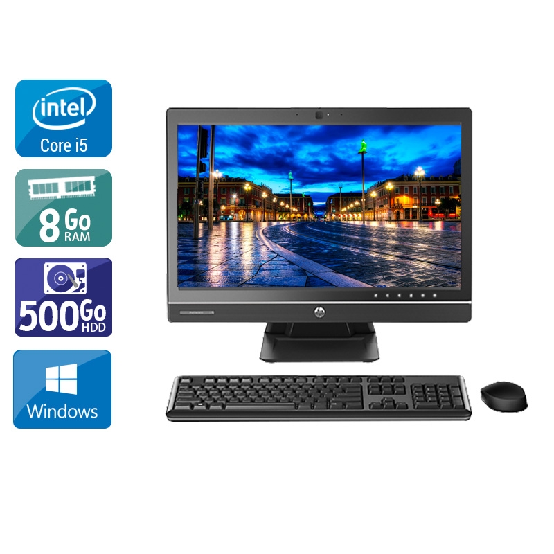 HP ProOne 600 G1 AIO i5 21" - 8Go RAM 500Go HDD Windows 10