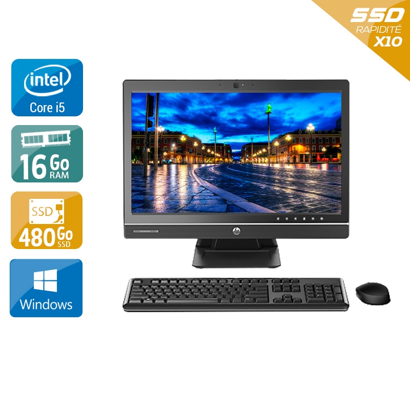 HP ProOne 600 G1 AIO i5 21" - 16Go RAM 480Go SSD Windows 10