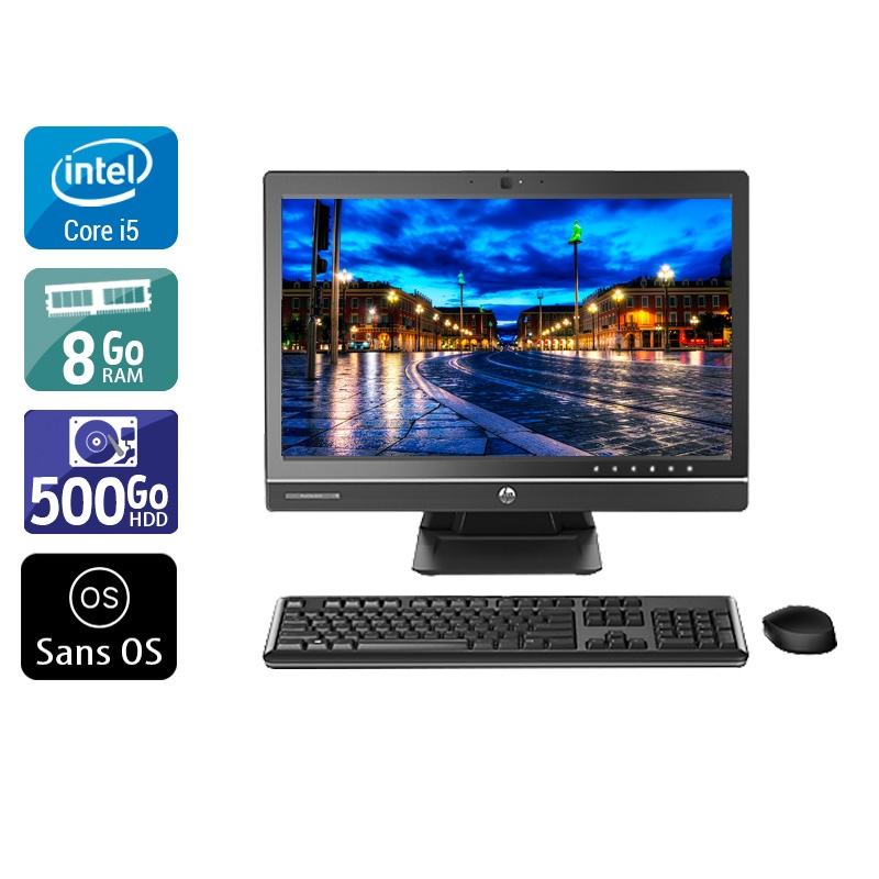 HP ProOne 600 G1 AIO i5 21" - 8Go RAM 500Go HDD Sans OS