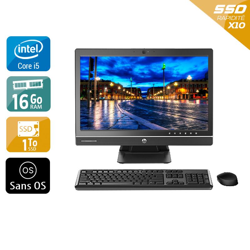 HP ProOne 600 G1 AIO i5 21" - 16Go RAM 1To SSD Sans OS