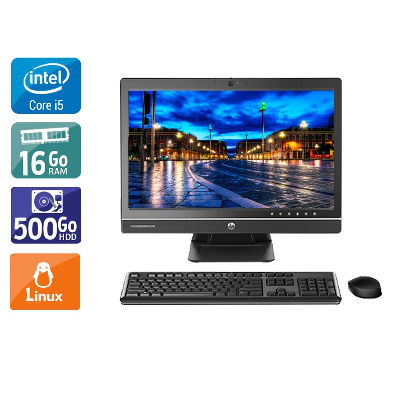 HP ProOne 600 G1 AIO i5 21" - 16Go RAM 500Go HDD Linux