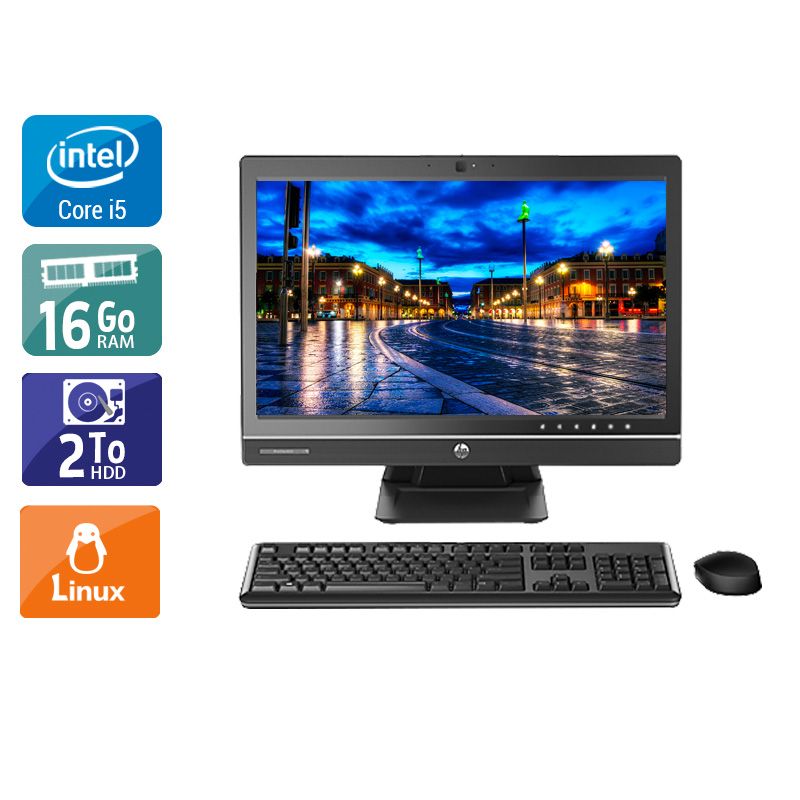 HP ProOne 600 G1 AIO i5 21" - 16Go RAM 2To HDD Linux