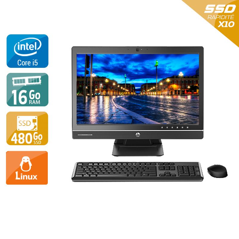 HP ProOne 600 G1 AIO i5 21" - 16Go RAM 480Go SSD Linux
