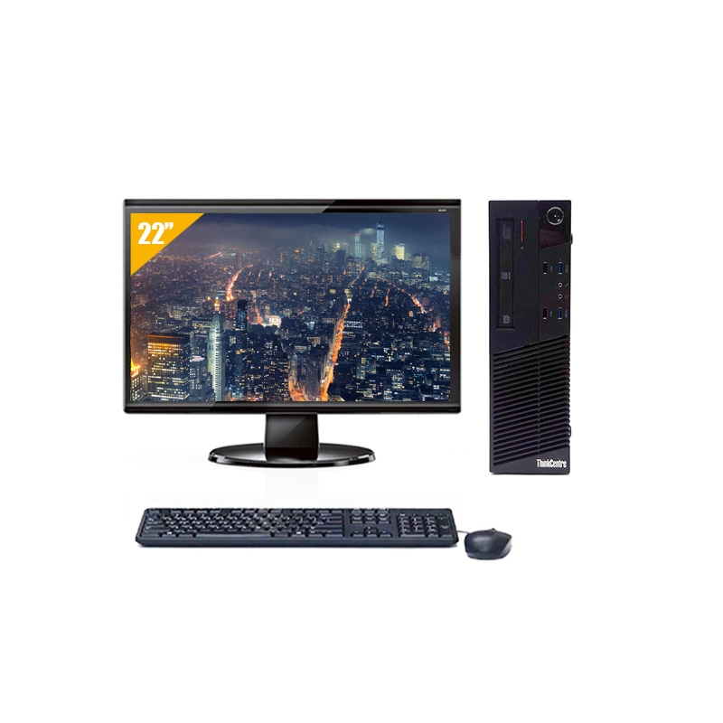 Lenovo ThinkCentre M83 SFF i5 + Écran - 22" 16Go RAM 240Go SSD Windows 10