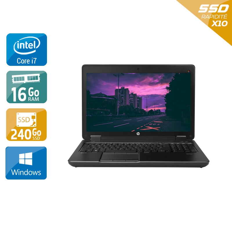 HP ZBook 15 G2 i7 - 16Go RAM 240Go SSD Windows 10