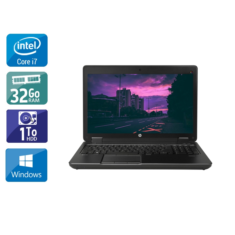 HP ZBook 15 G2 i7 - 32Go RAM 1To HDD Windows 10