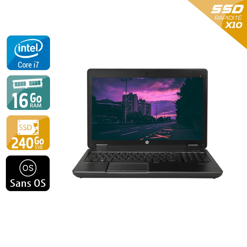 HP ZBook 15 G2 i7 - 16Go RAM 240Go SSD Sans OS