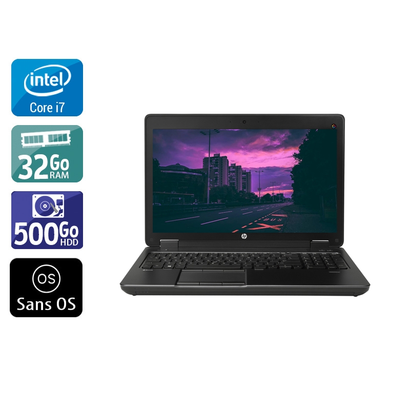 HP ZBook 15 G2 i7 - 32Go RAM 500Go HDD Sans OS