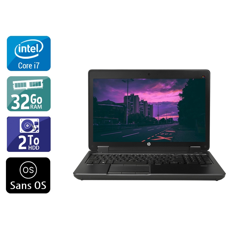 HP ZBook 15 G2 i7 - 32Go RAM 2To HDD Sans OS