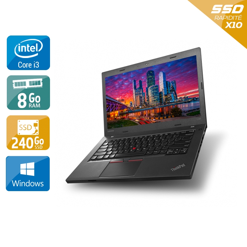 Lenovo ThinkPad L470 i3 Gen 6 - 8Go RAM 240Go SSD Windows 10
