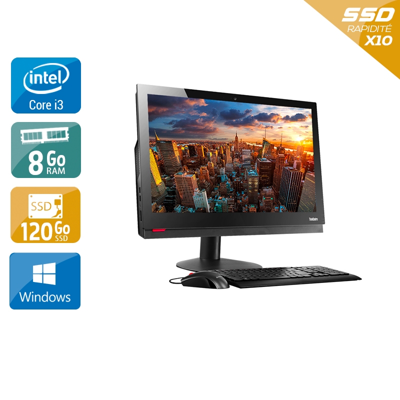 Lenovo ThinkCentre M910Z AIO i3 Gen 7 24" - 8Go RAM 120Go SSD Windows 10