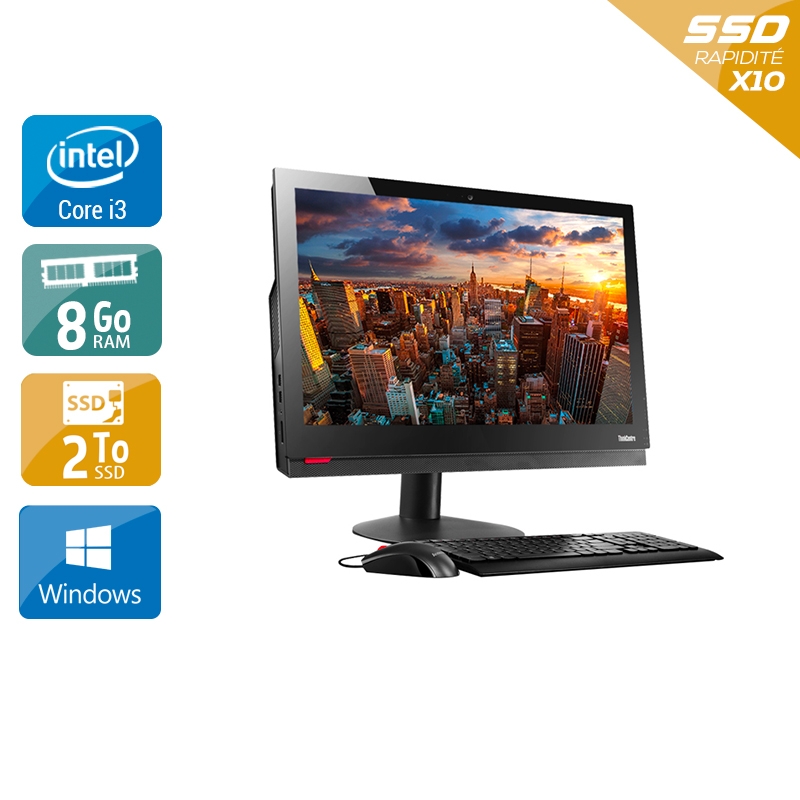 Lenovo ThinkCentre M910Z AIO i3 Gen 7 24" - 8Go RAM 2To SSD Windows 10
