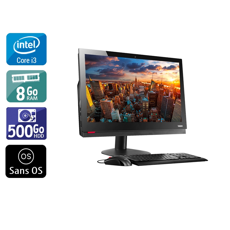 Lenovo ThinkCentre M910Z AIO i3 Gen 7 24" - 8Go RAM 500Go HDD Sans OS