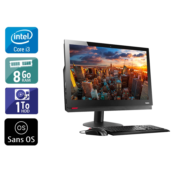 Lenovo ThinkCentre M910Z AIO i3 Gen 7 24" - 8Go RAM 1To HDD Sans OS