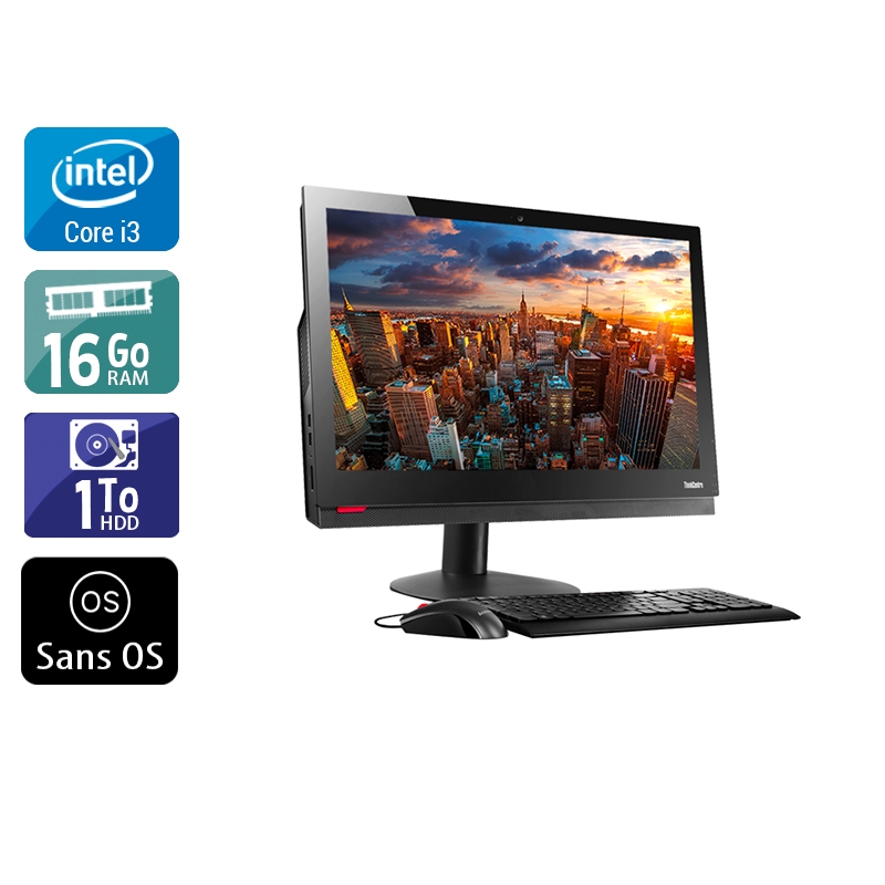 Lenovo ThinkCentre M910Z AIO i3 Gen 7 24" - 16Go RAM 1To HDD Sans OS
