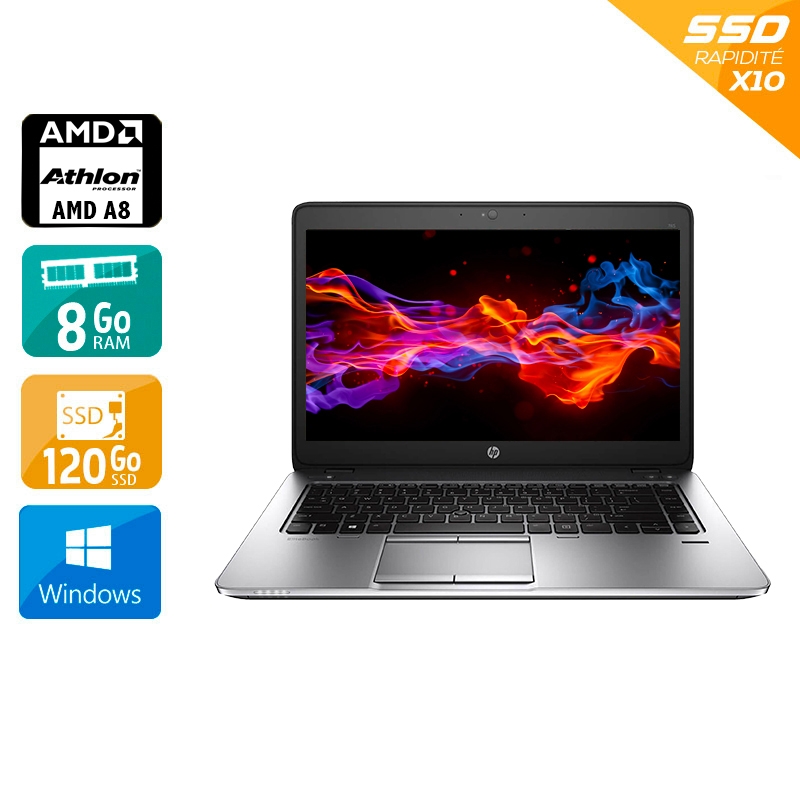 HP EliteBook 725 G3 12,5" AMD A8 - 8Go RAM 120Go SSD Windows 10