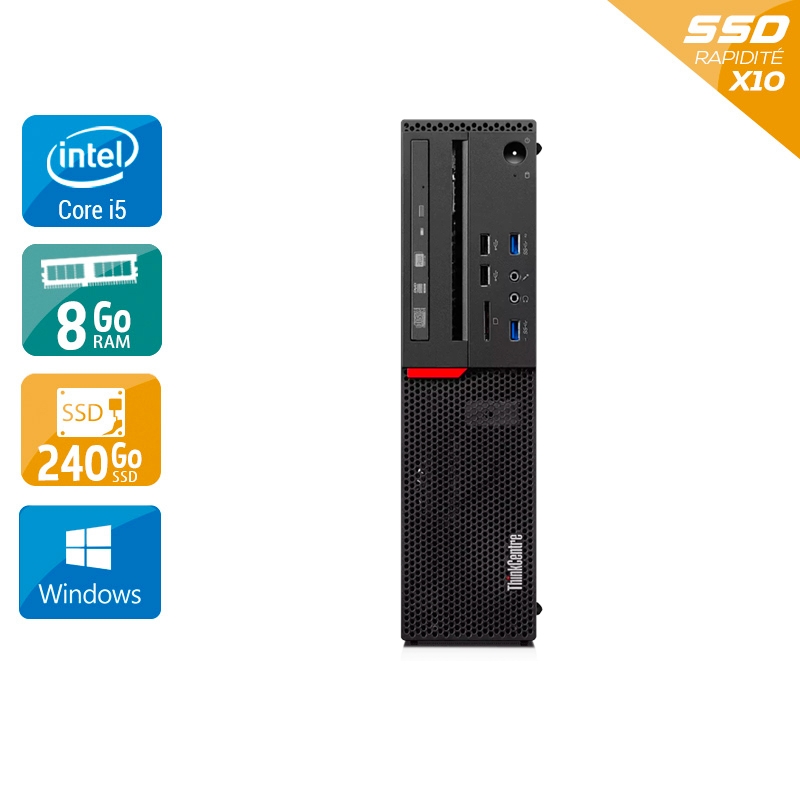 Lenovo ThinkCentre M700 Desktop i5 Gen 6 - 8Go RAM 240Go SSD Windows 10