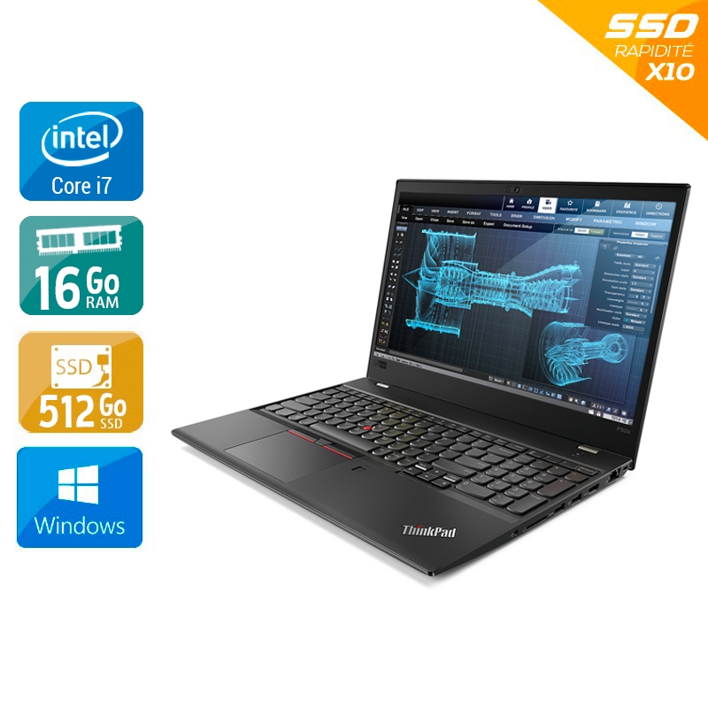 Lenovo ThinkPad P52s 15,6" i7 Gen 8 - 16Go RAM 512Go SSD Windows 10
