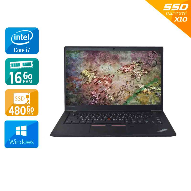 Lenovo ThinkPad T470s 14" i7 Gen 7 - 16Go RAM 480Go SSD Windows 10