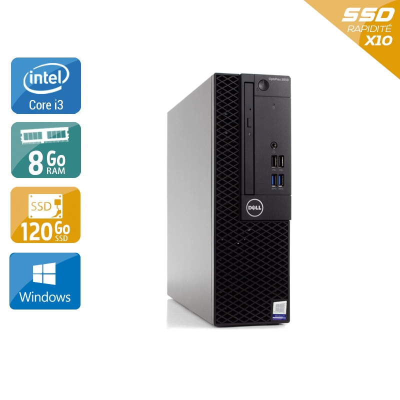 Dell Optiplex 3050 Desktop i3 Gen 7 - 8Go RAM 120Go SSD Windows 10