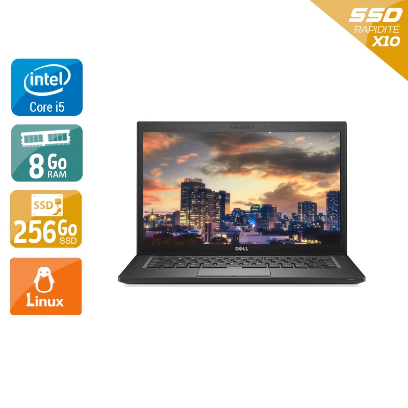 Dell Latitude 7480 i5 Gen 6 - 8Go RAM 256Go SSD Linux