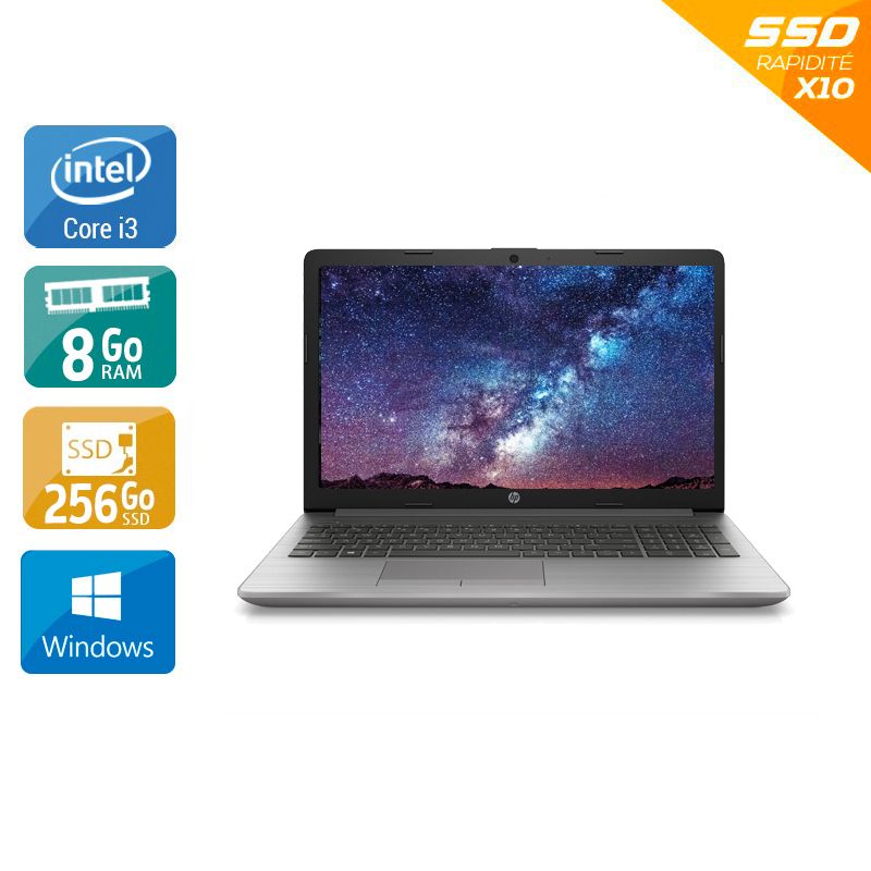 HP250 G7 15,6" i3 Gen 7 - 8Go RAM 256Go SSD Windows 10