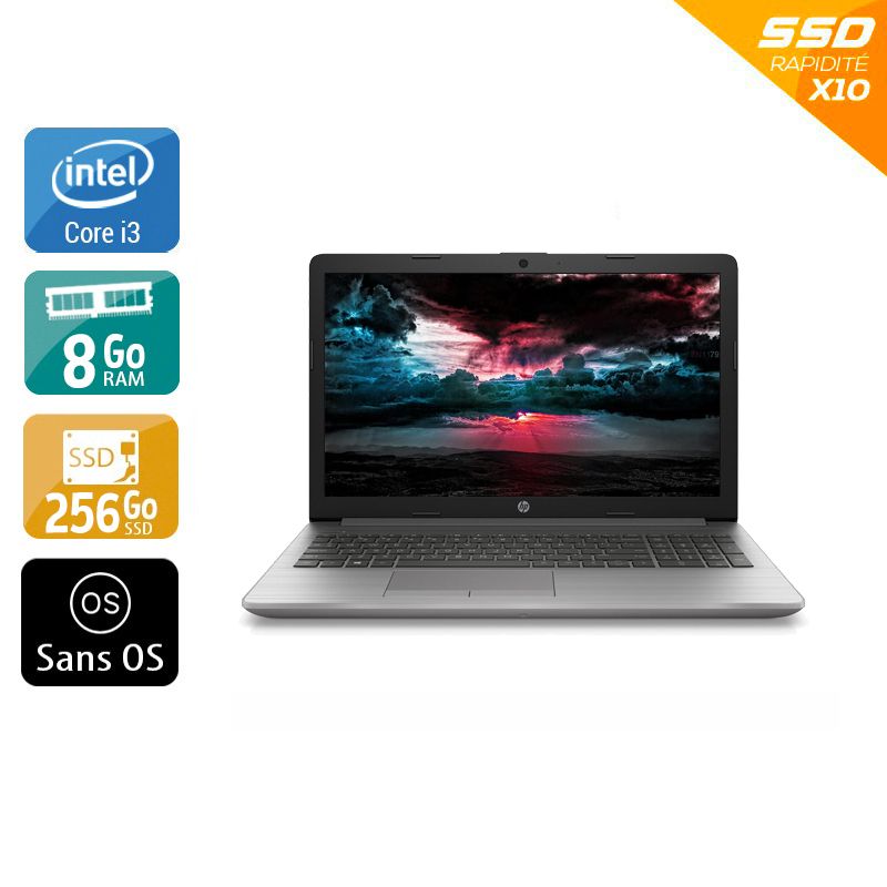 HP250 G7 15,6" i3 Gen 7 - 8Go RAM 256Go SSD Sans OS