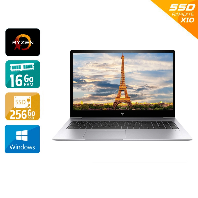 HP EliteBook 755 G5 15,6" AMD Ryzen 7 - 16Go RAM 256Go SSD Windows 10
