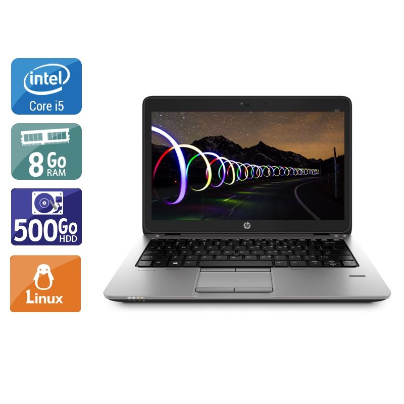 HP EliteBook 820 G2 i5 8Go RAM 500Go HDD Linux