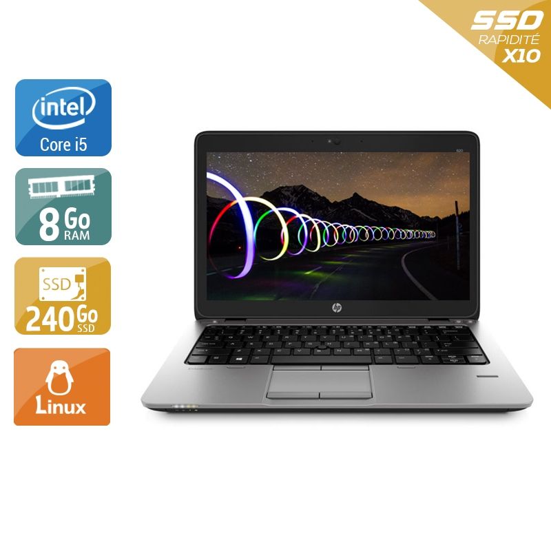 HP EliteBook 820 G2 i5 8Go RAM 240Go SSD Linux