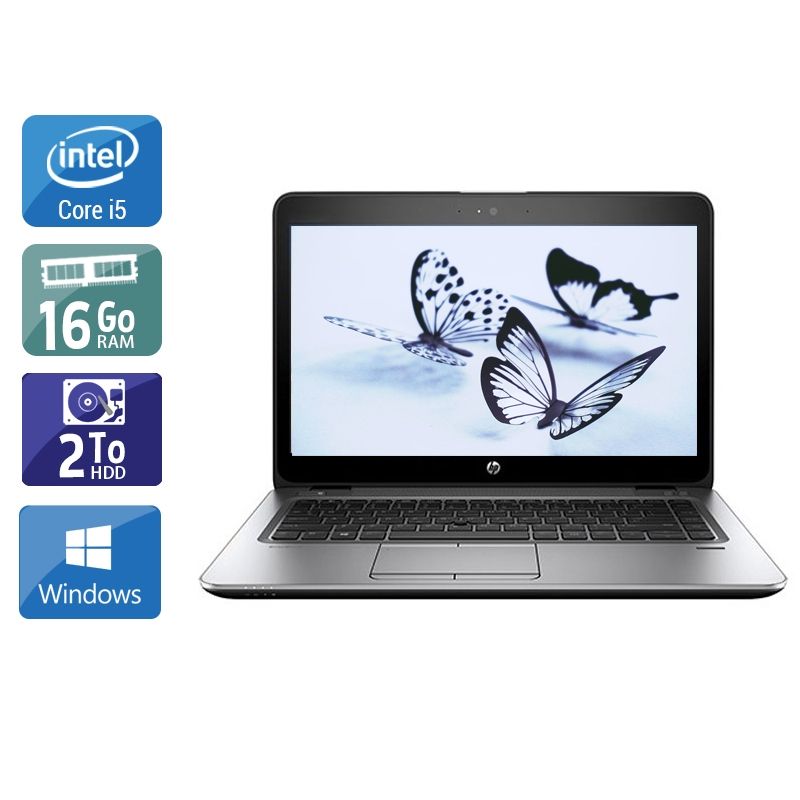 HP EliteBook 840 G3 i5 16Go RAM 2To HDD Windows 10