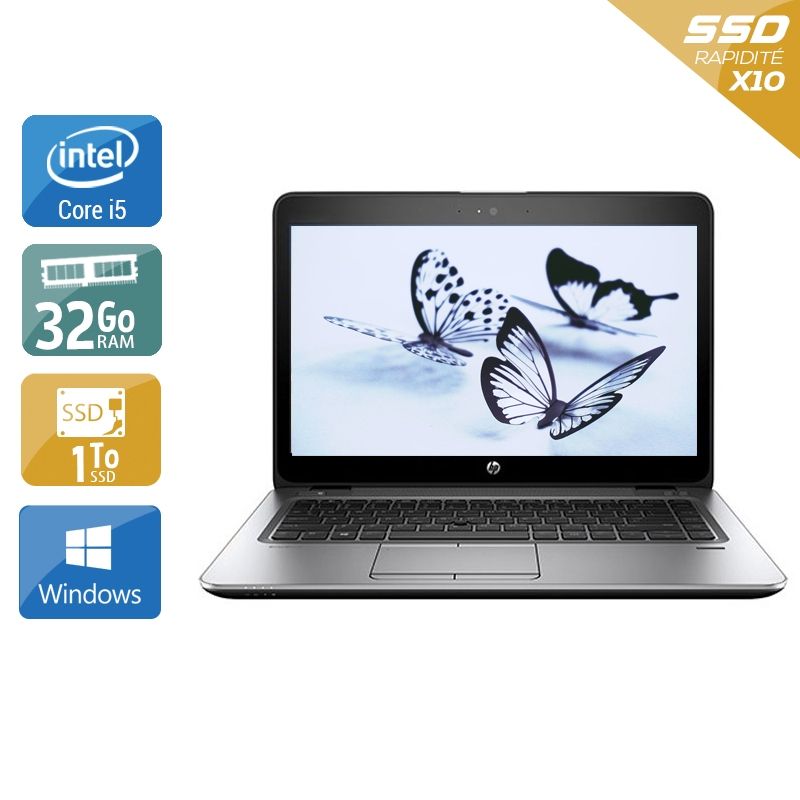 HP EliteBook 840 G3 i5 32Go RAM 1To SSD Windows 10