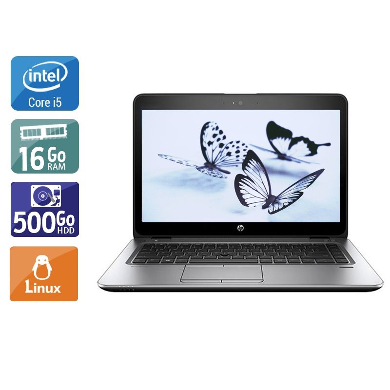 HP EliteBook 840 G3 i5 16Go RAM 500Go HDD Linux