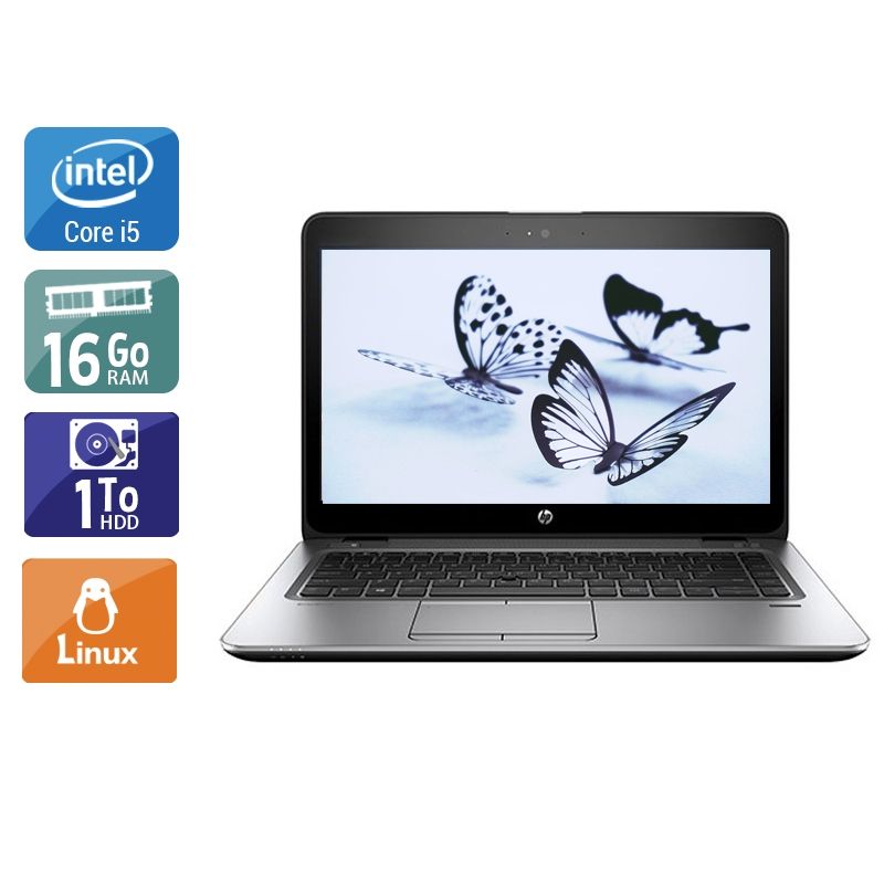 HP EliteBook 840 G3 i5 16Go RAM 1To HDD Linux