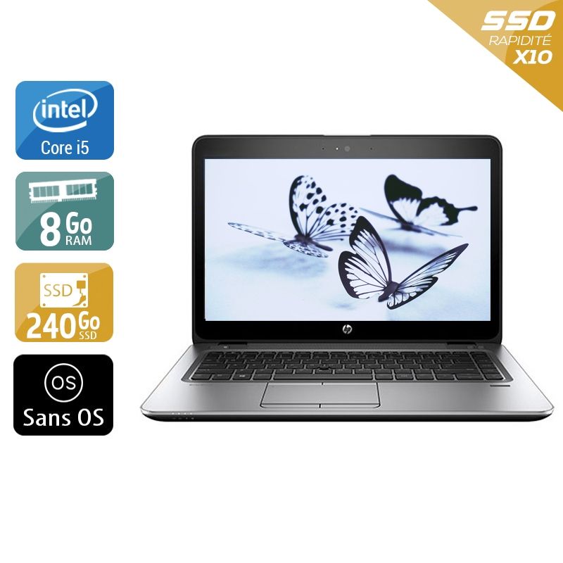 HP EliteBook 840 G3 i5 8Go RAM 240Go SSD Sans OS